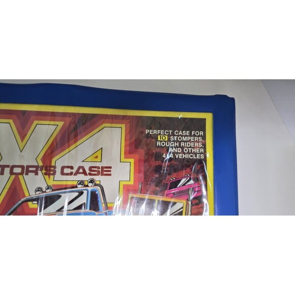 4x4 Blue COLLECTOR CASE: ROUGH RIDERS, Stompers, Toy Trucks W/INSERT Vintage '83 - Picture 4 of 13